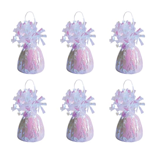 Beistle 6oz. Opalescent Metallic Wrapped Balloon Weight, 6ct.